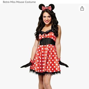 Womens Retro miss Mickey mouse Halloween costume, size med/large